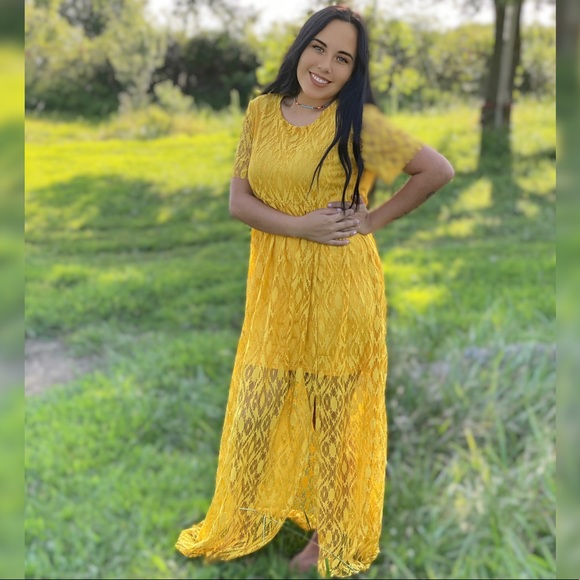 Crazy Train Dresses & Skirts - Aztec Design Lace Maxi dress